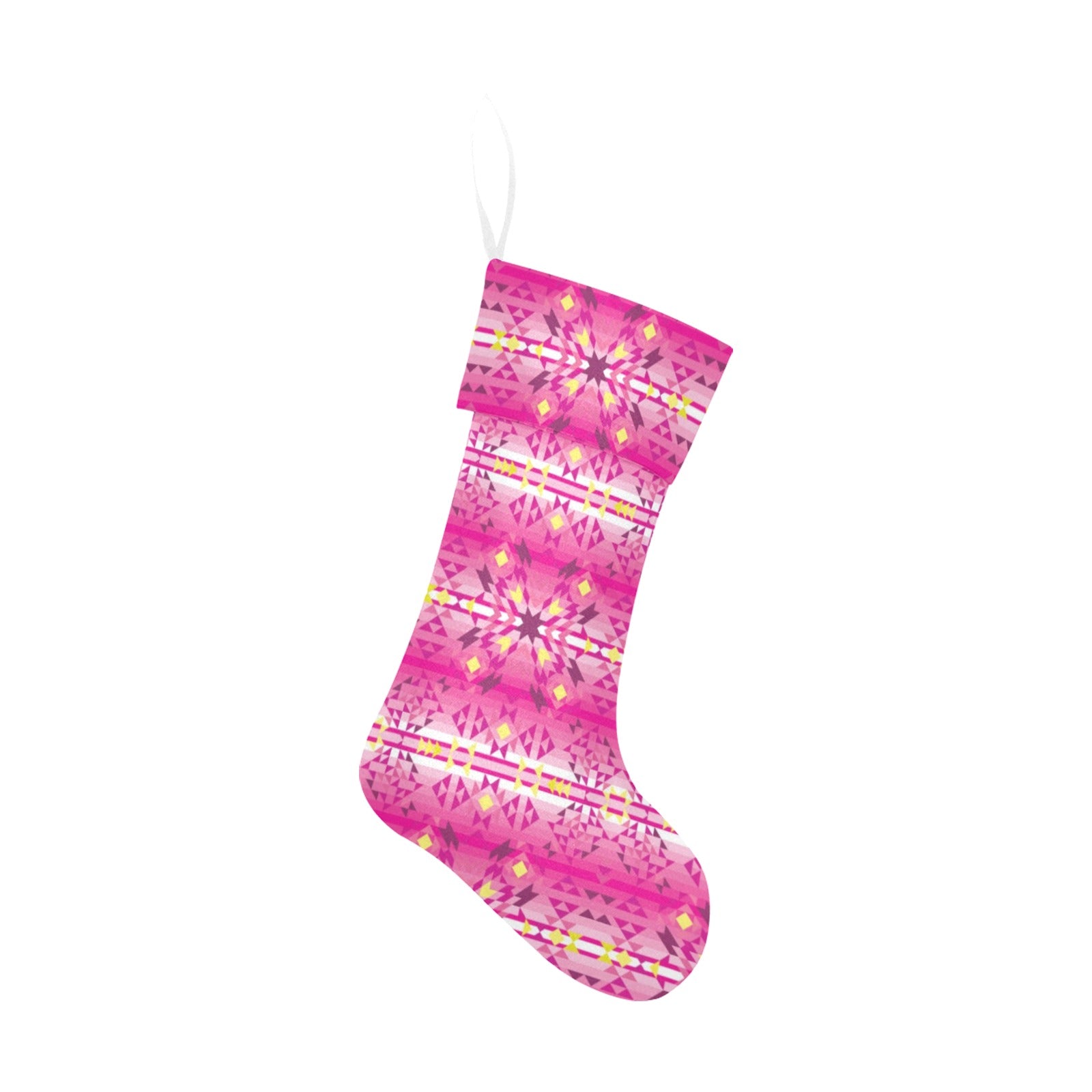 Pink Star Christmas Stocking