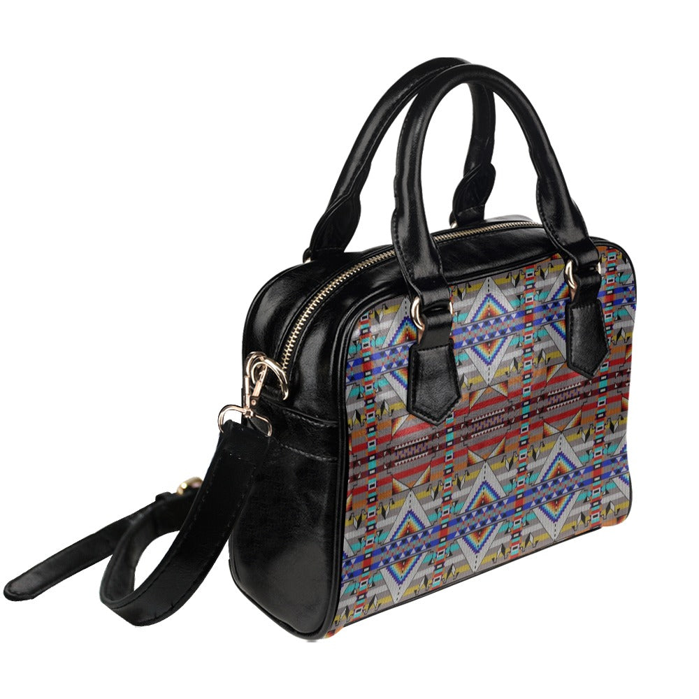 Medicine Blessing Grey Shoulder Handbag