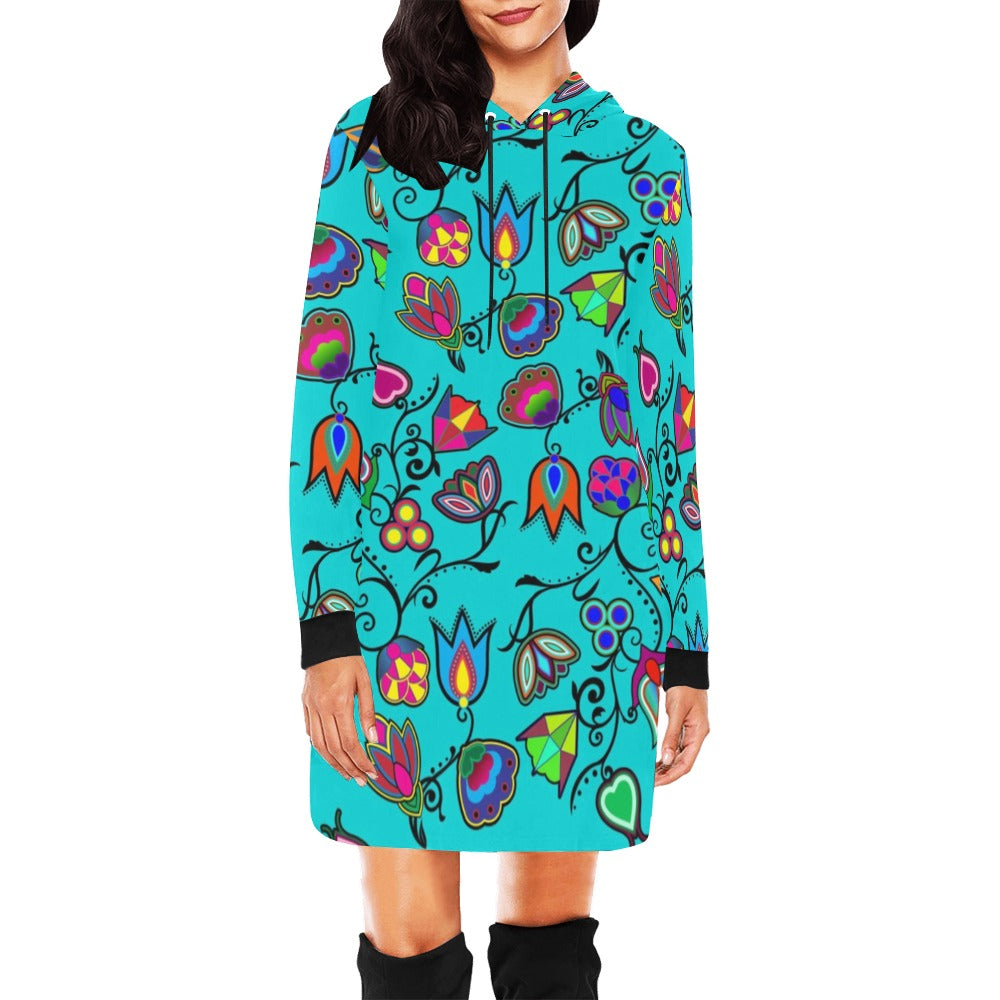 Indigenous Paisley Sky Hoodie Dress