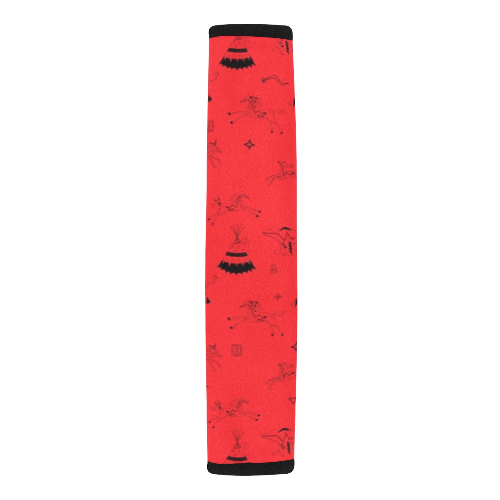 Ledger Dabbles Red Car Seat Belt Cover 7''x12.6'' (Pack of 2)