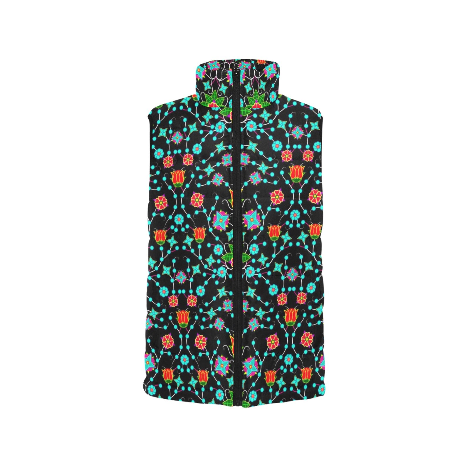 Floral Damask Upgrade Men's Padded Vest Jacket