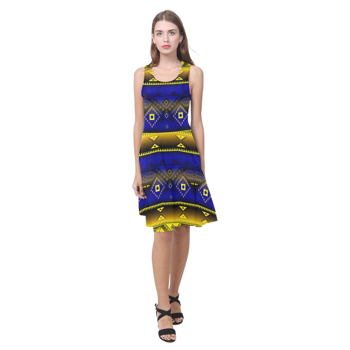 California Coast Afternoon Storm Atalanta Casual Sundress(Model D04) Atalanta Sundress (D04) e-joyer