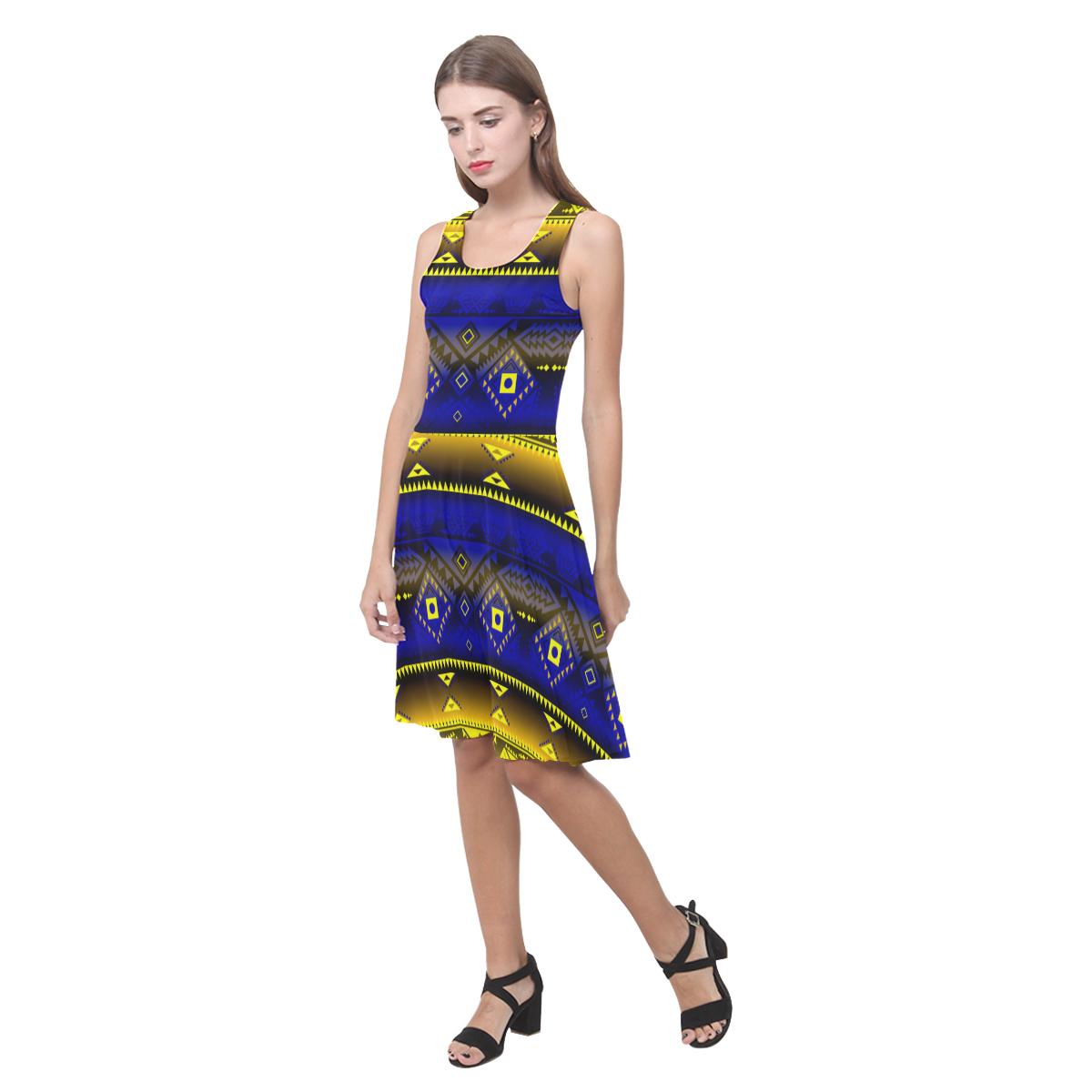 California Coast Afternoon Storm Atalanta Casual Sundress(Model D04) Atalanta Sundress (D04) e-joyer