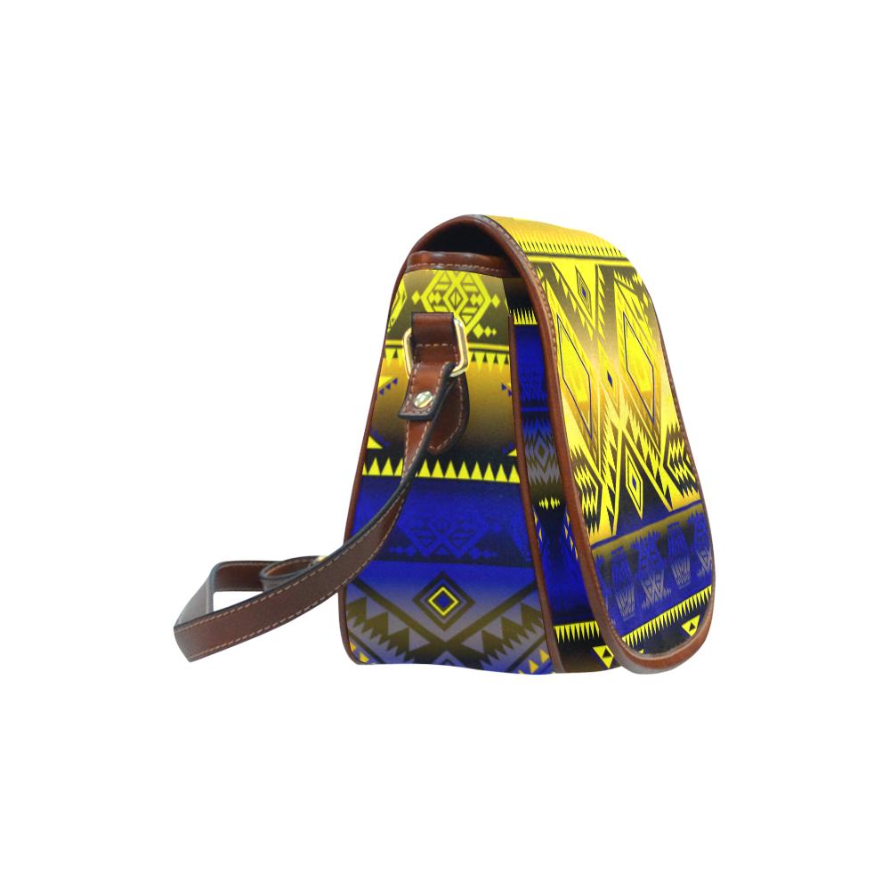 California Coast Afternoon Storm Saddle Bag/Small (Model 1649) Full Customization Saddle Bag/Small (Full Customization) e-joyer