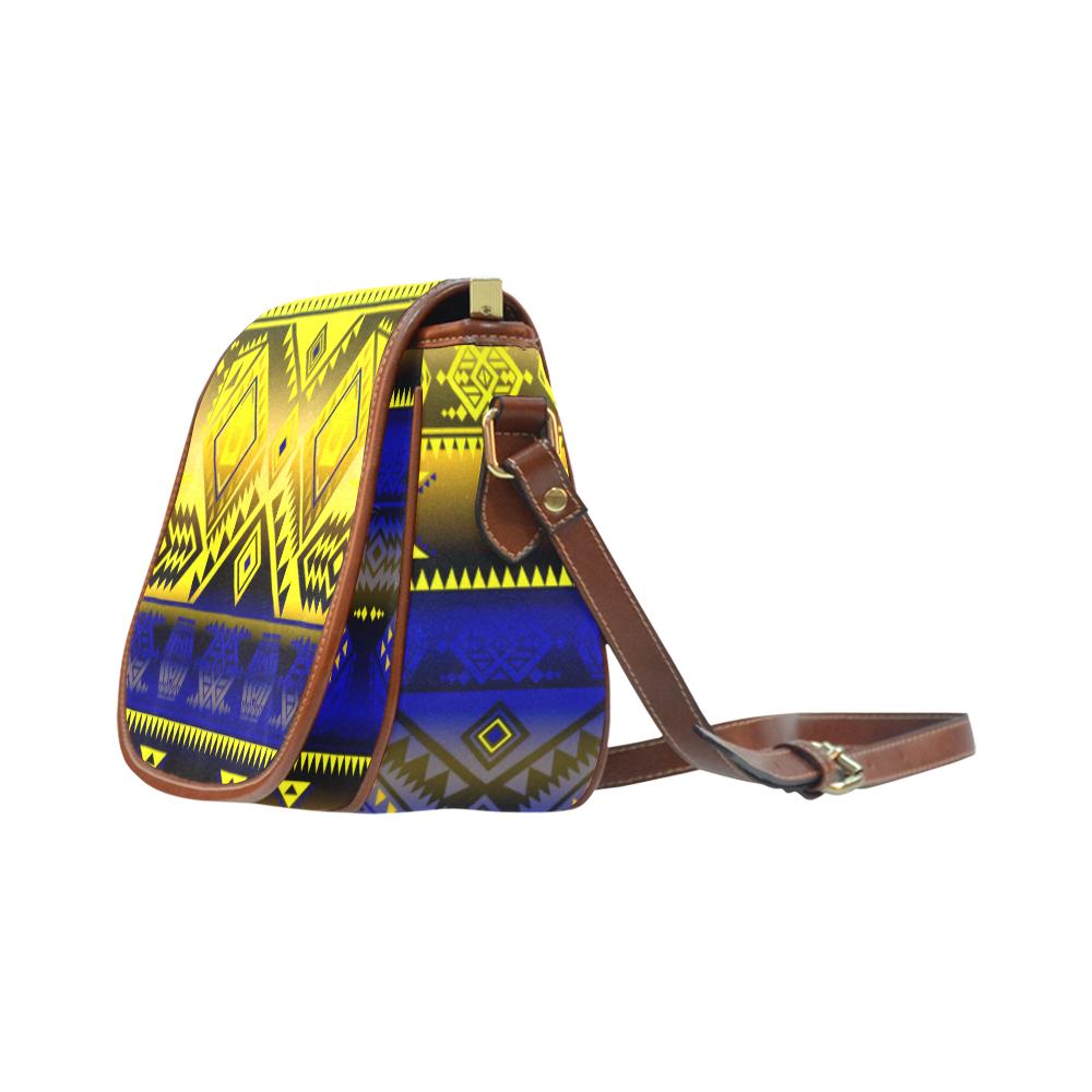 California Coast Afternoon Storm Saddle Bag/Small (Model 1649) Full Customization Saddle Bag/Small (Full Customization) e-joyer