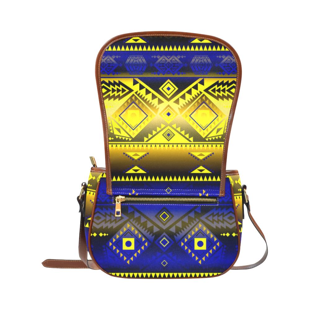 California Coast Afternoon Storm Saddle Bag/Small (Model 1649) Full Customization Saddle Bag/Small (Full Customization) e-joyer