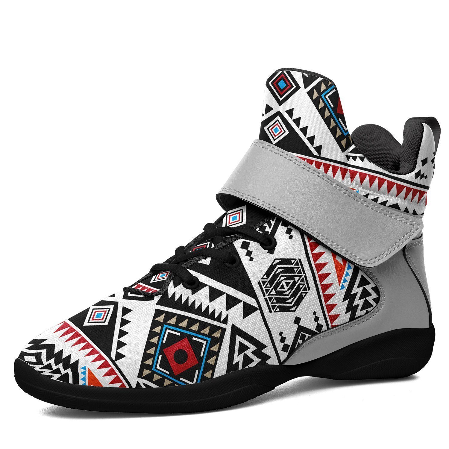 California Coast Ipottaa Basketball / Sport High Top Shoes - Black Sole 49 Dzine US Men 7 / EUR 40 Black Sole with Gray Strap