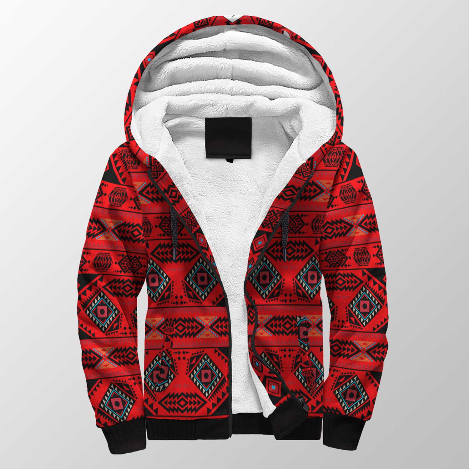 California Coast Mask Sherpa Hoodie 49 Dzine