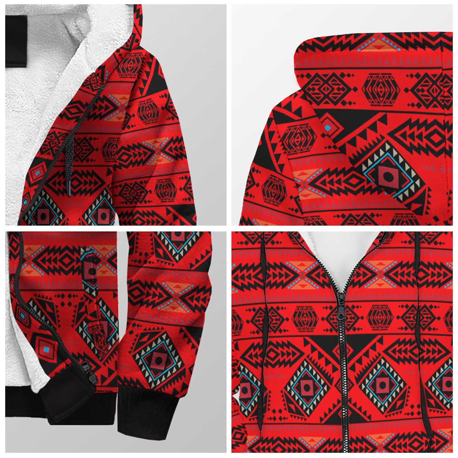 California Coast Mask Sherpa Hoodie 49 Dzine
