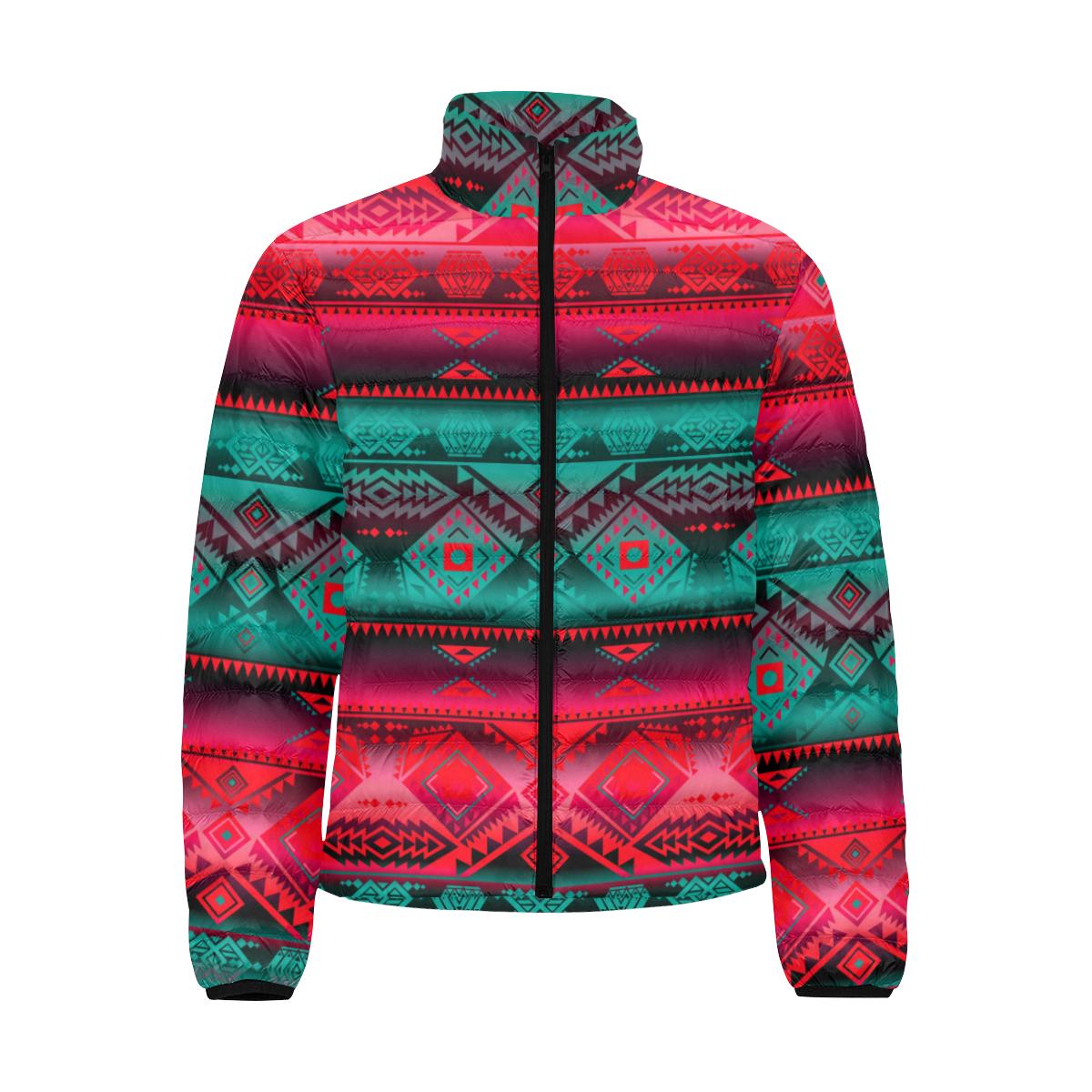 California Coast Summer Gather Men's Stand Collar Padded Jacket (Model H41) Men's Stand Collar Padded Jacket (H41) e-joyer