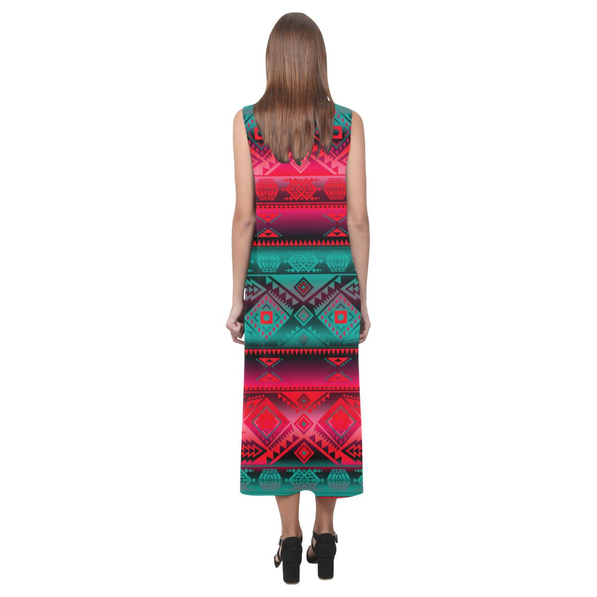 California Coast Summer Gather Phaedra Sleeveless Open Fork Long Dress (Model D08) Phaedra Sleeveless Open Fork Long Dress (D08) e-joyer