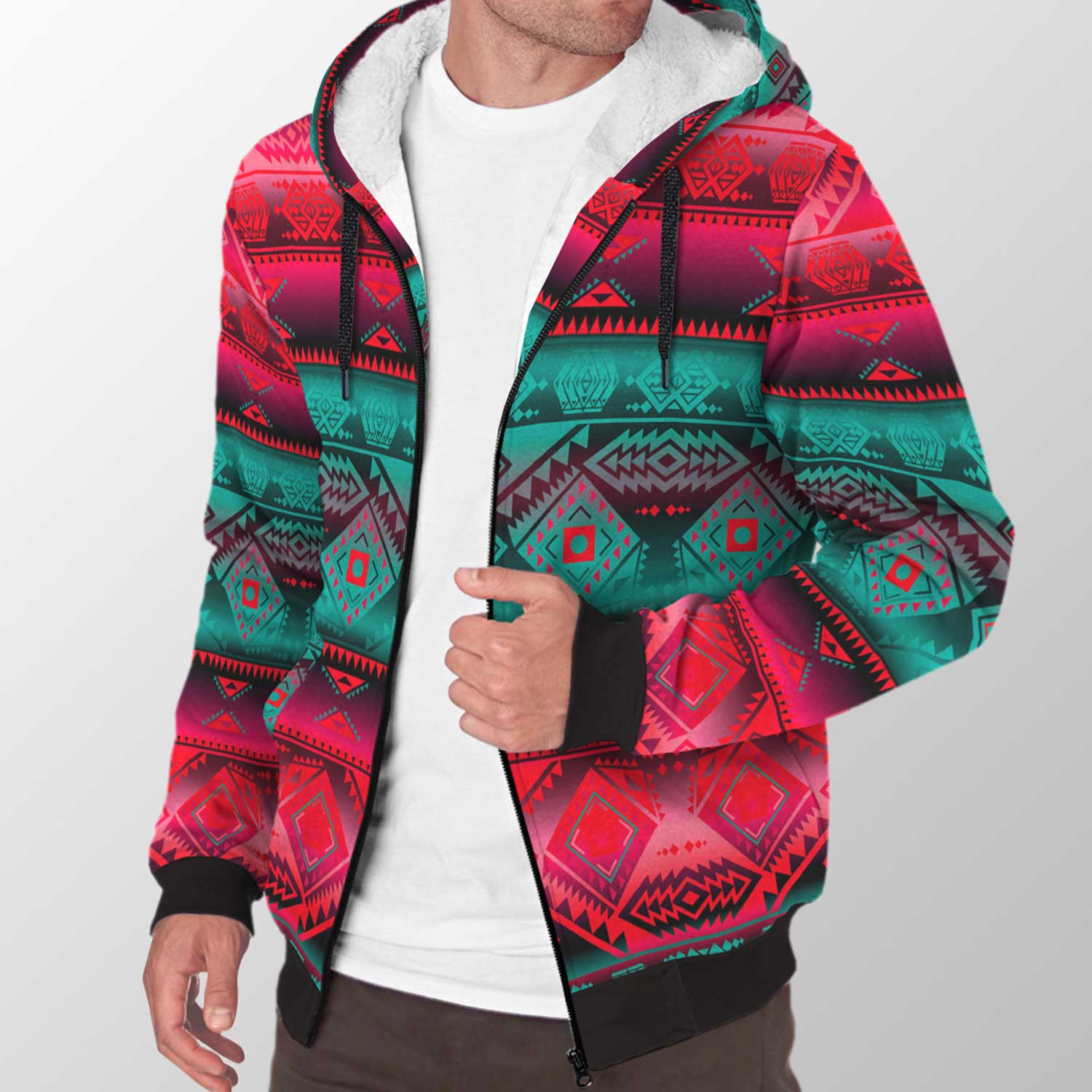 California Coast Summer Gather Sherpa Hoodie 49 Dzine
