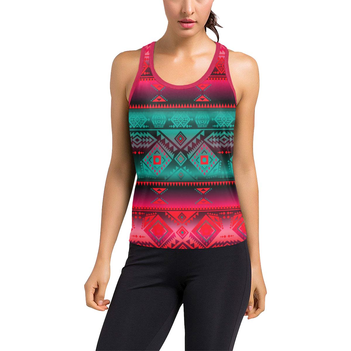 California Coast Summer Gather Women's Racerback Tank Top (Model T60) Racerback Tank Top (T60) e-joyer