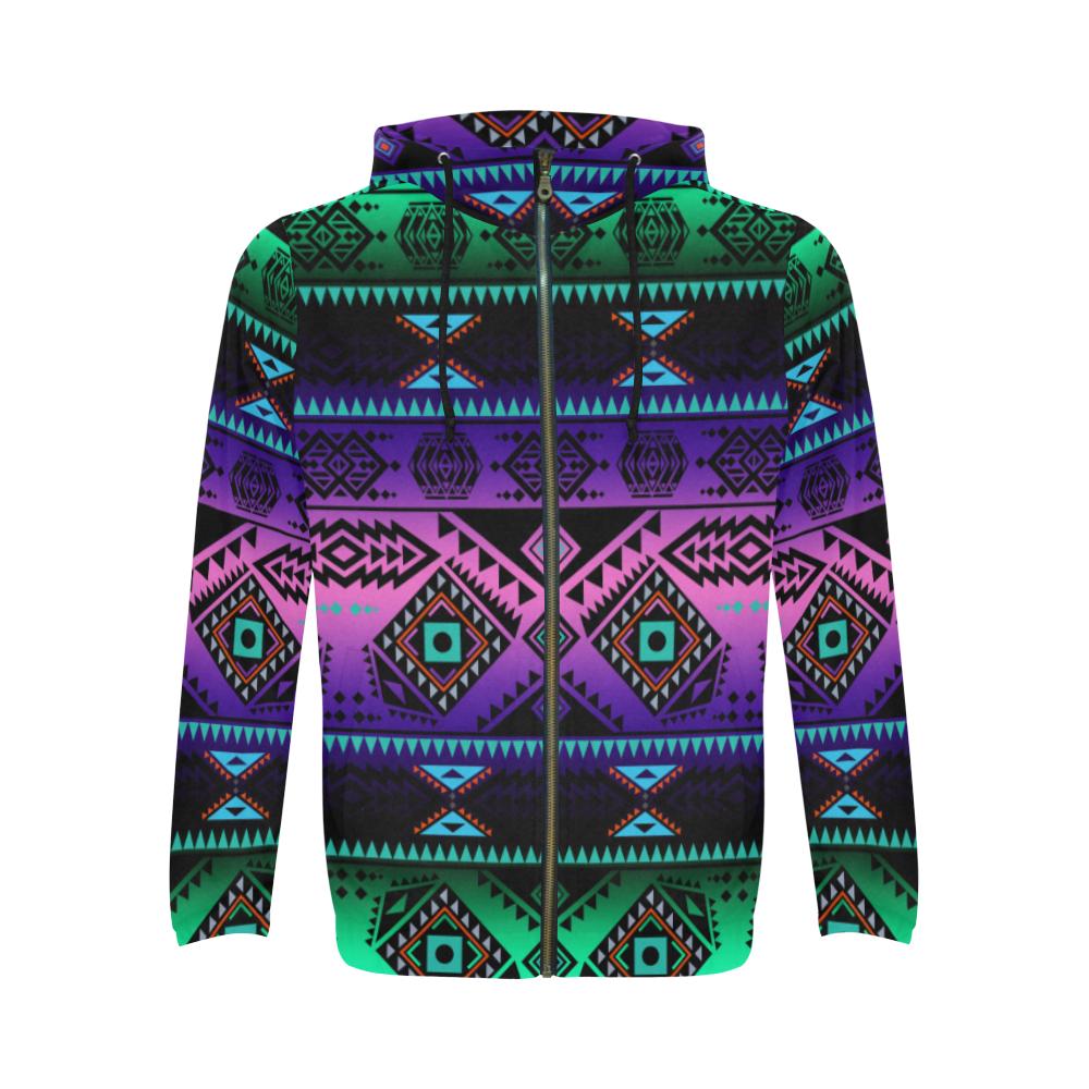 California Coast Sunrise All Over Print Full Zip Hoodie for Men (Model H14) All Over Print Full Zip Hoodie for Men (H14) e-joyer