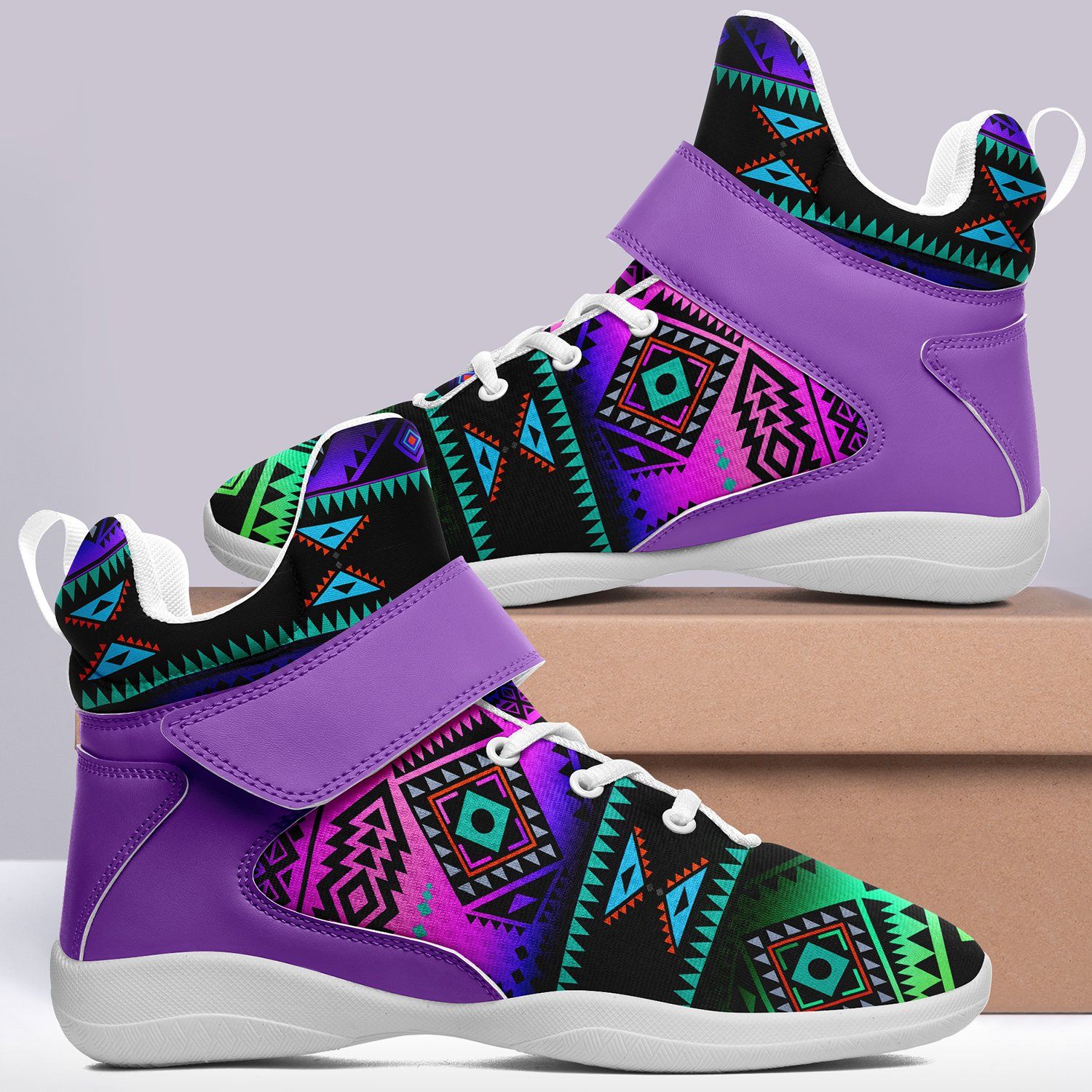 California Coast Sunrise Ipottaa Basketball / Sport High Top Shoes 49 Dzine