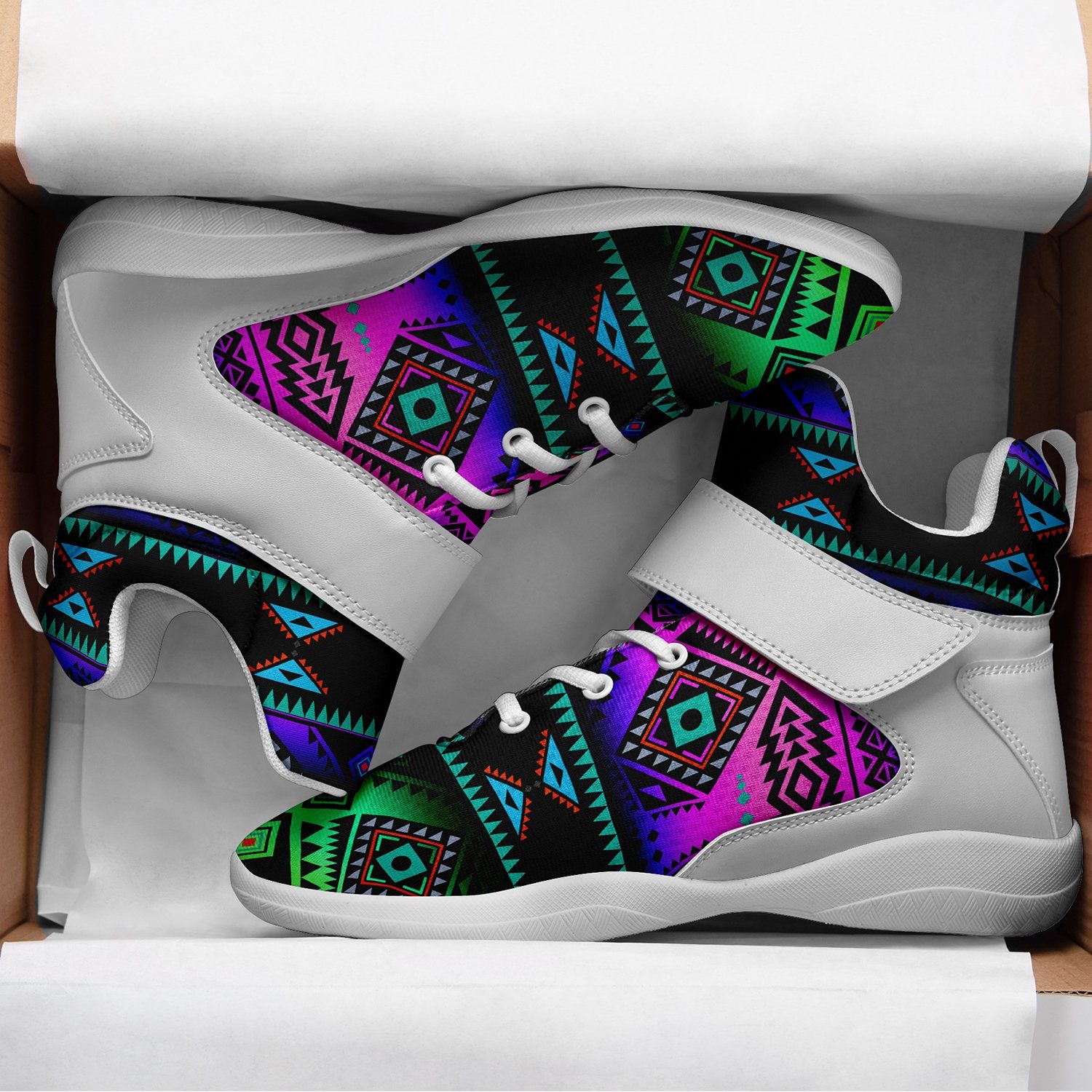 California Coast Sunrise Ipottaa Basketball / Sport High Top Shoes 49 Dzine