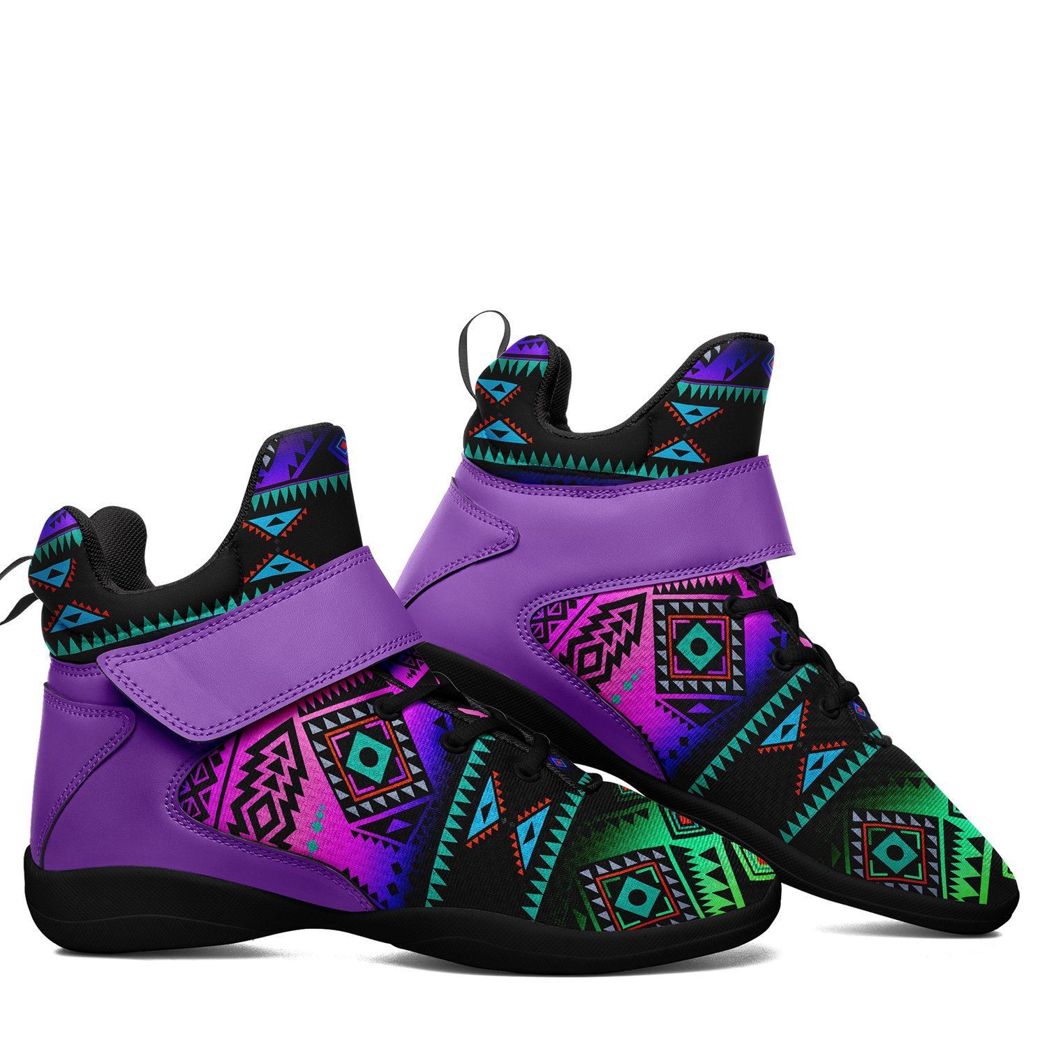 California Coast Sunrise Ipottaa Basketball / Sport High Top Shoes - Black Sole 49 Dzine