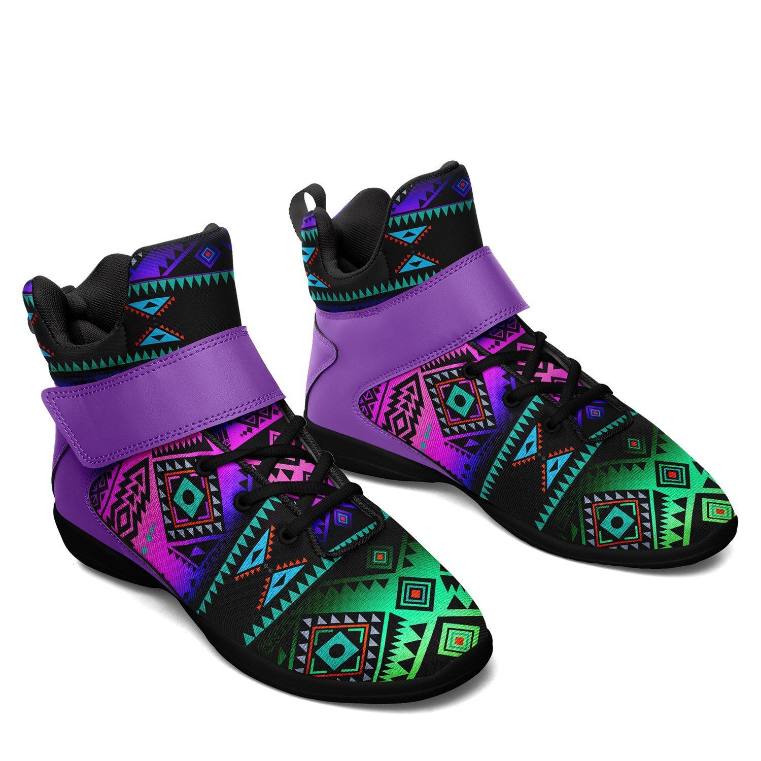 California Coast Sunrise Ipottaa Basketball / Sport High Top Shoes - Black Sole 49 Dzine