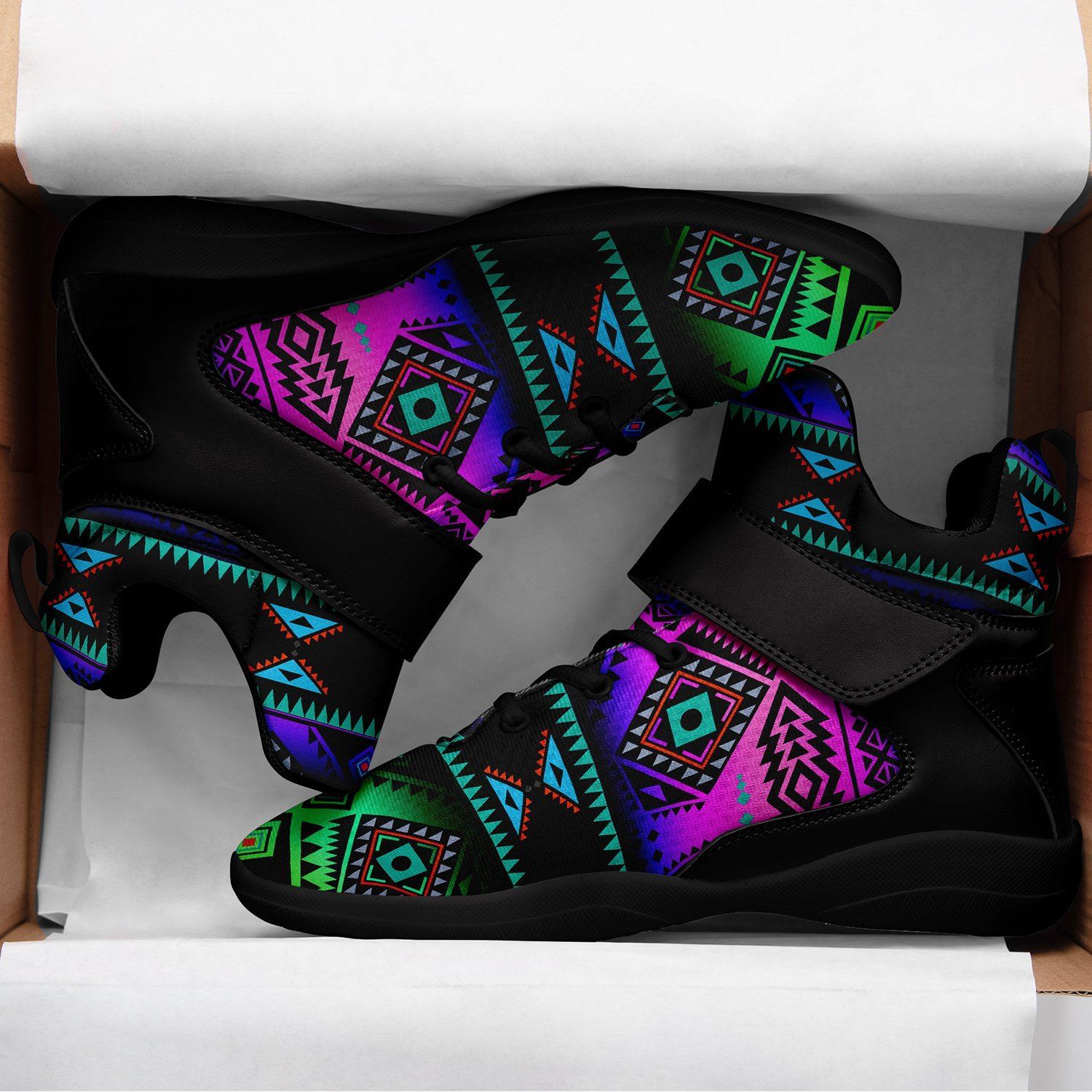 California Coast Sunrise Ipottaa Basketball / Sport High Top Shoes - Black Sole 49 Dzine