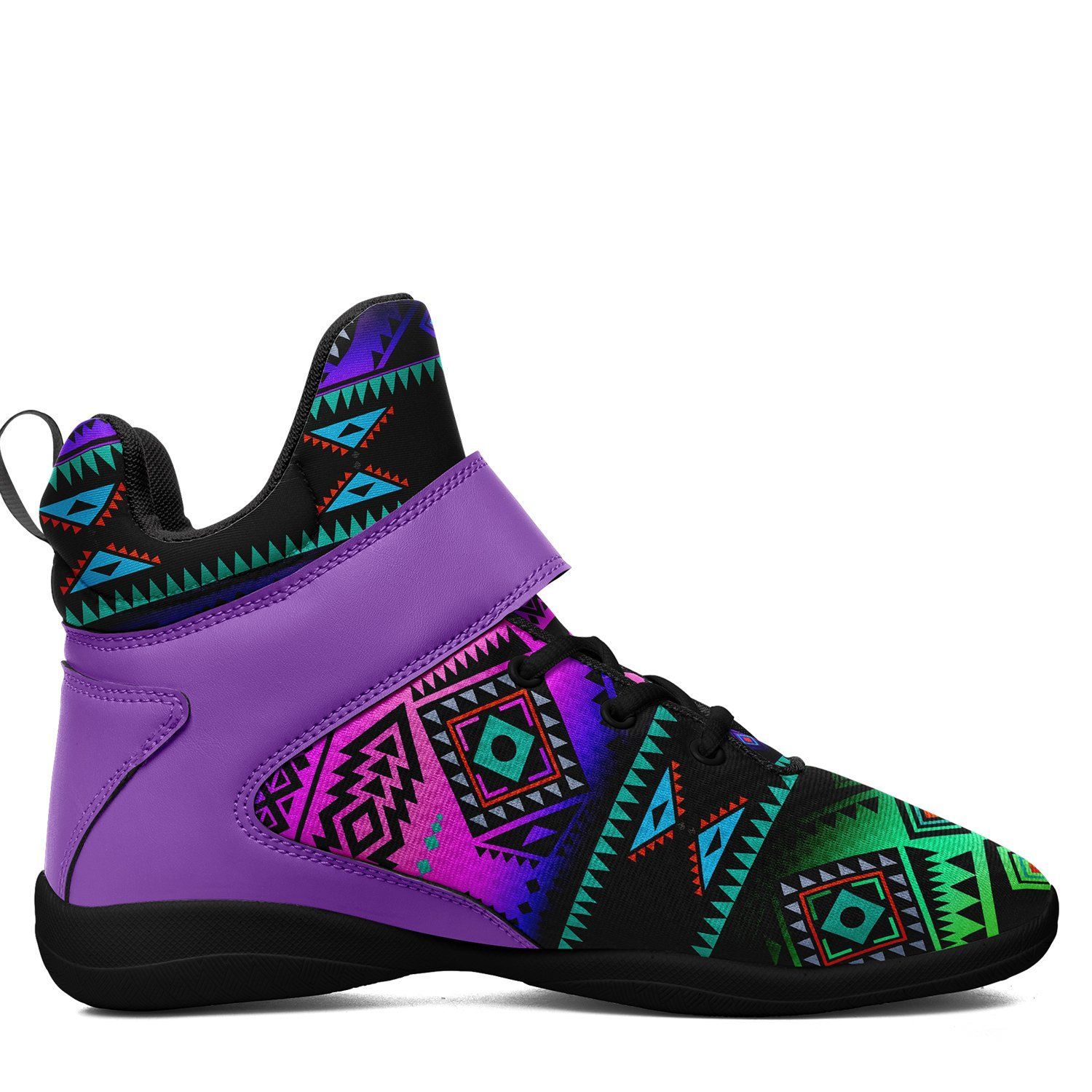 California Coast Sunrise Ipottaa Basketball / Sport High Top Shoes - Black Sole 49 Dzine