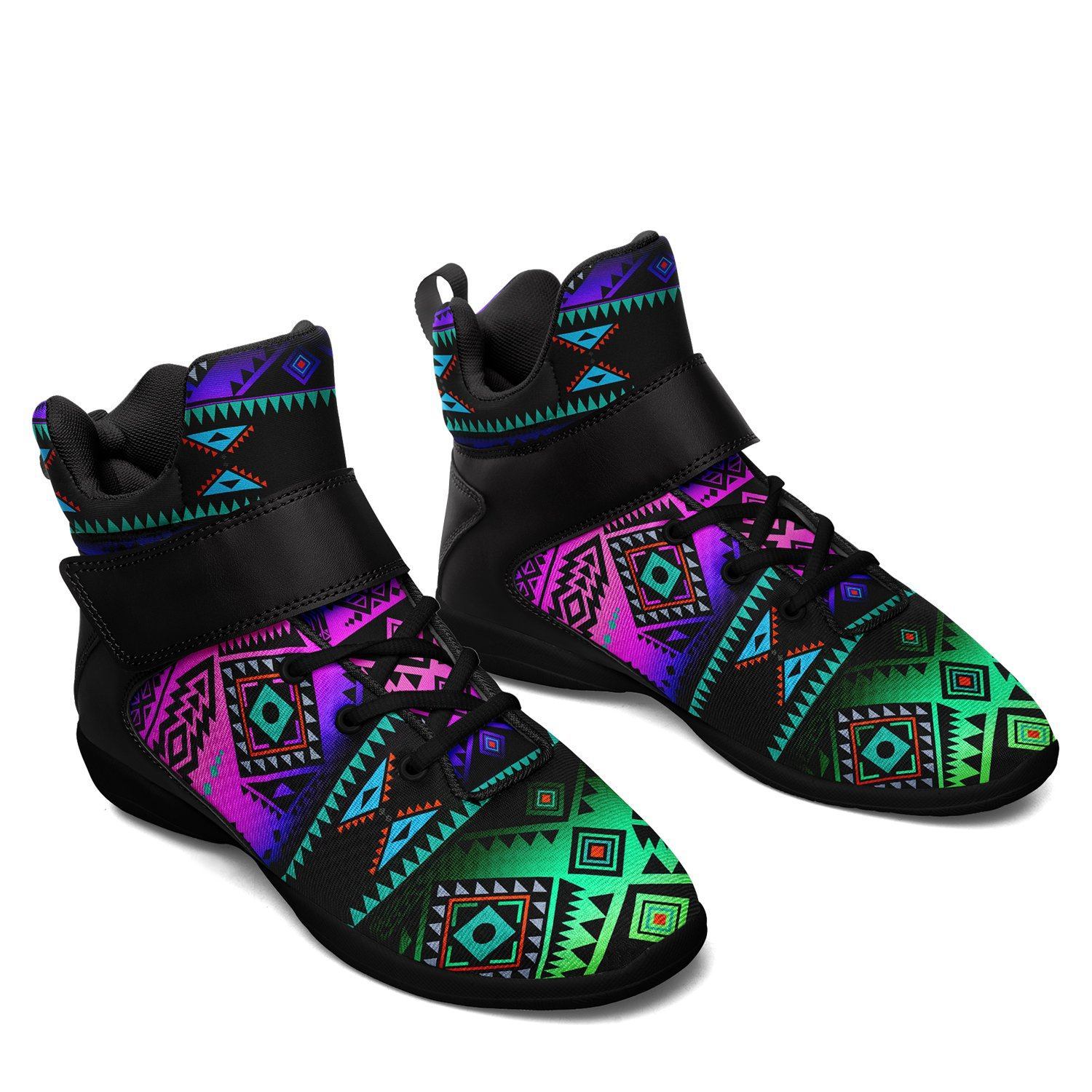 California Coast Sunrise Ipottaa Basketball / Sport High Top Shoes - Black Sole 49 Dzine