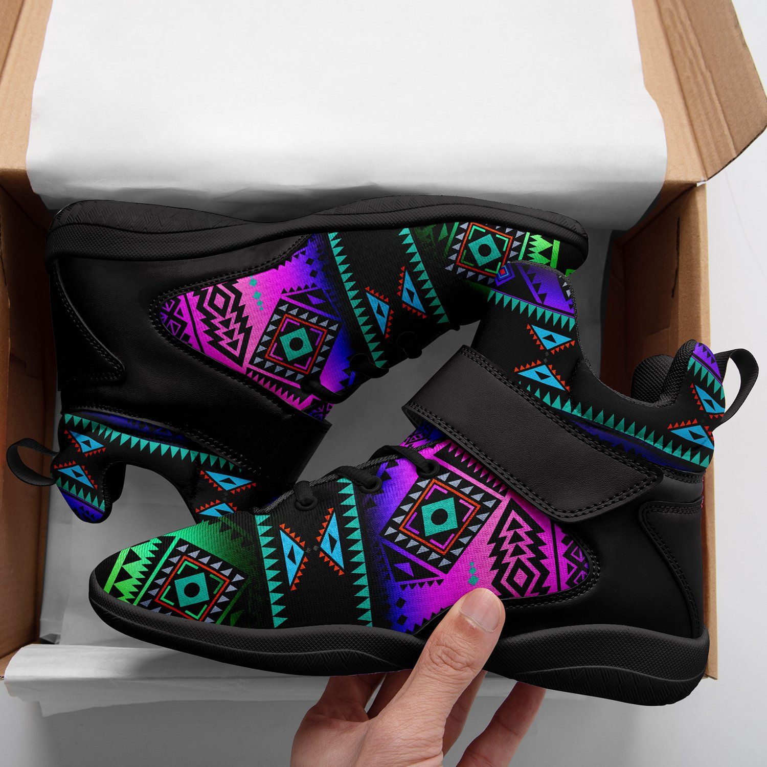 California Coast Sunrise Ipottaa Basketball / Sport High Top Shoes - Black Sole 49 Dzine