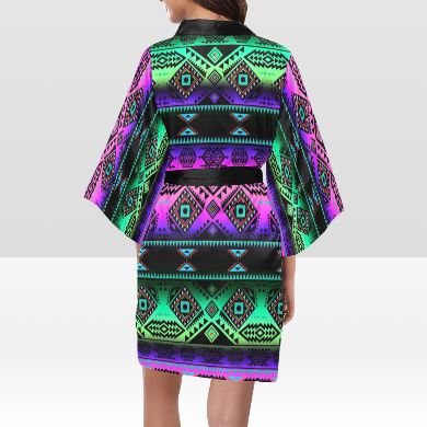 California Coast Sunrise Kimono Robe Artsadd