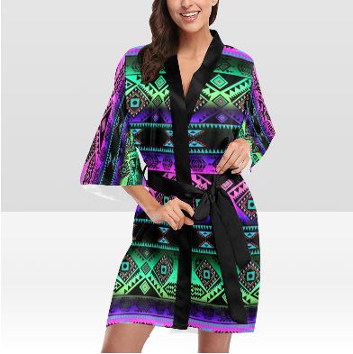 California Coast Sunrise Kimono Robe Artsadd