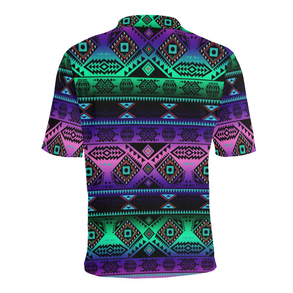 California Coast Sunrise Men's All Over Print Polo Shirt (Model T55) Men's Polo Shirt (Model T55) e-joyer