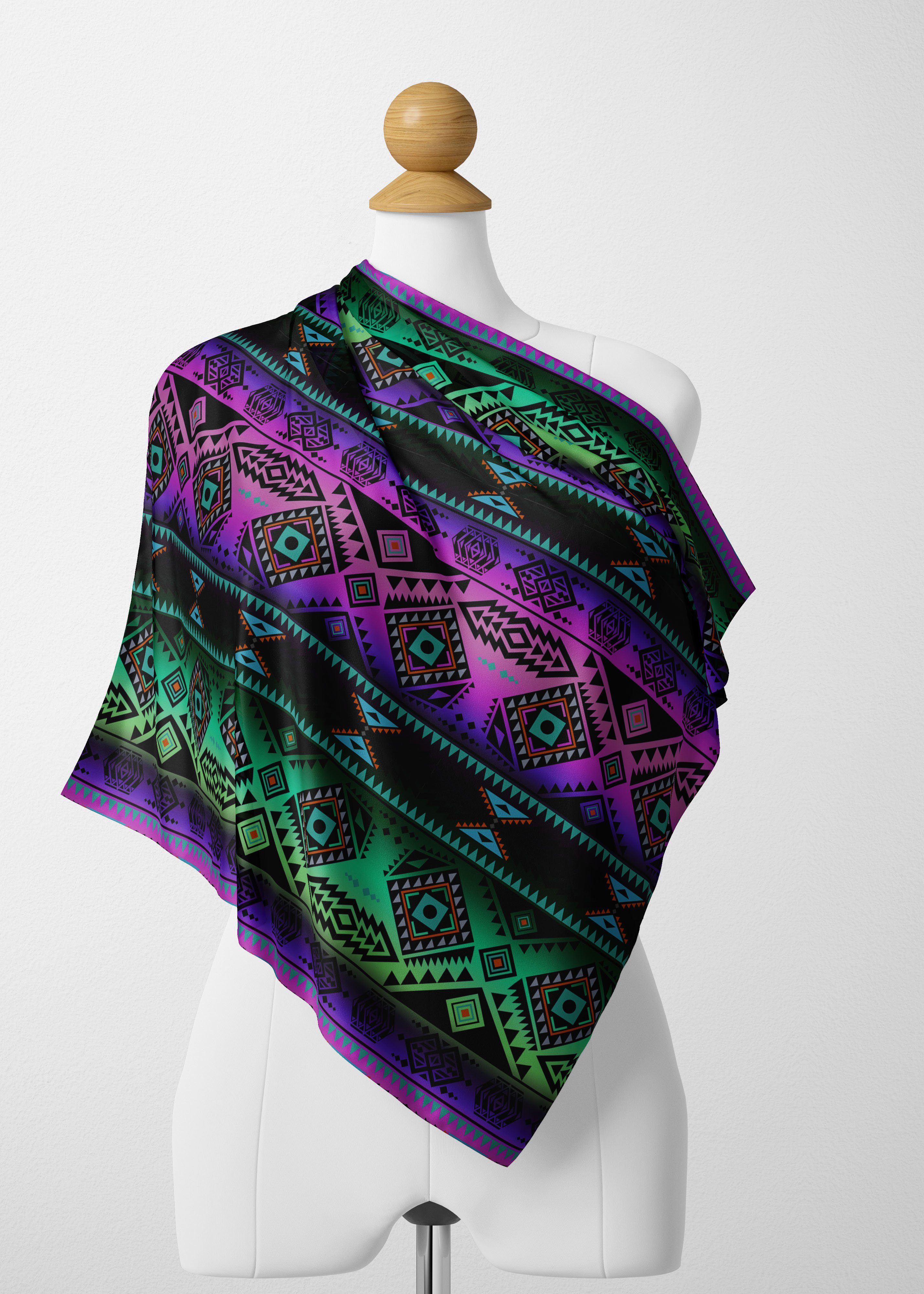 California Coast Sunrise Satin Shawl Scarf 49 Dzine
