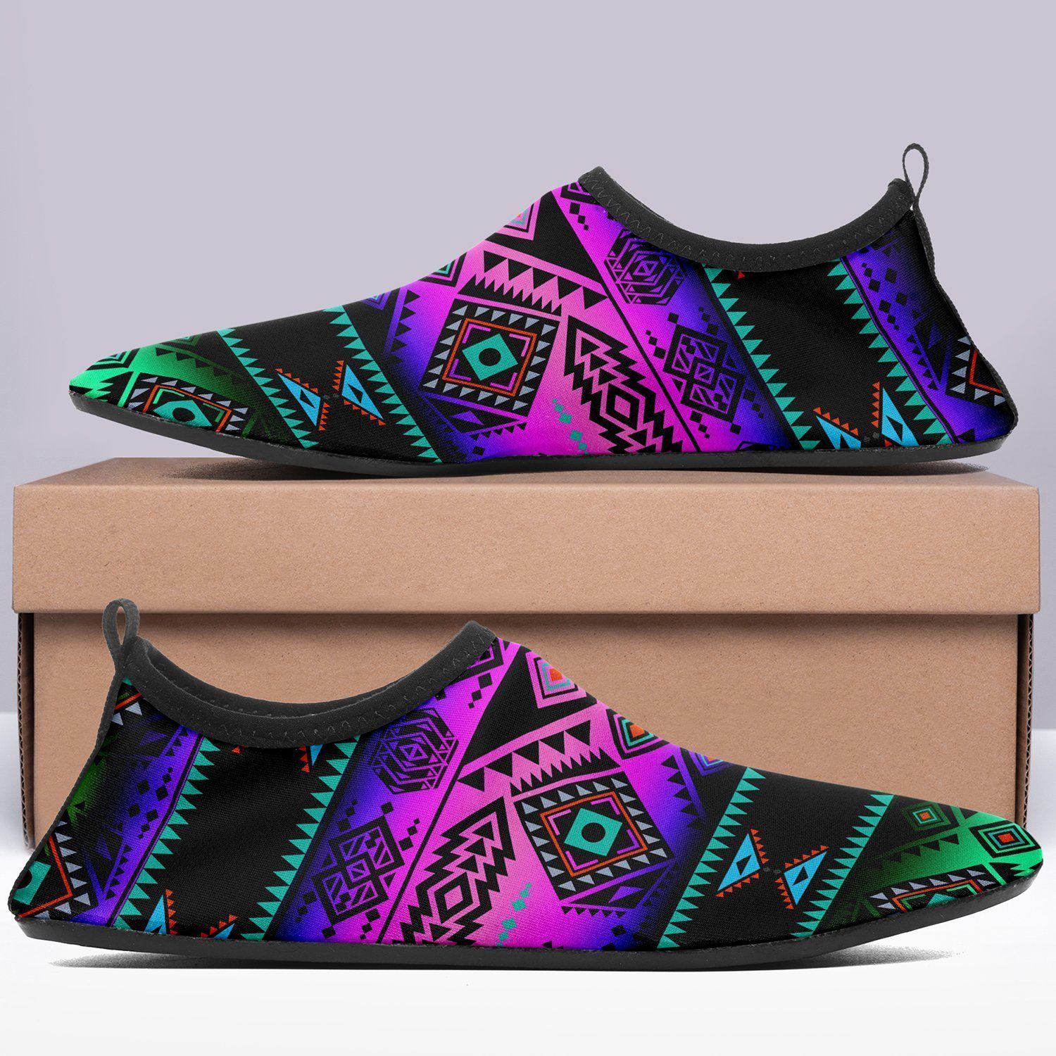 California Coast Sunrise Sockamoccs Kid's Slip On Shoes 49 Dzine