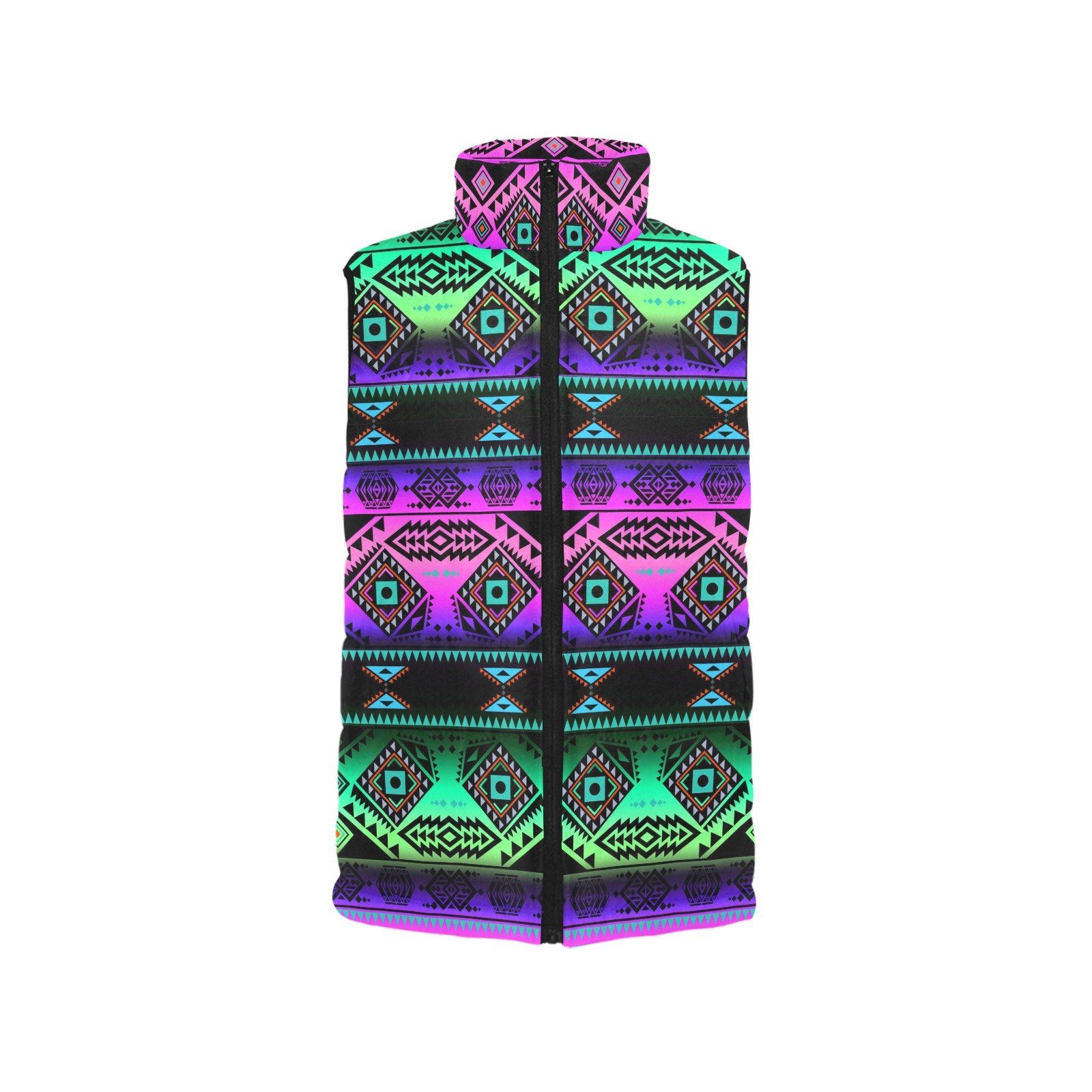 California Coast Sunrise Women's Padded Vest Jacket (Model H44) Women's Padded Vest Jacket (H44) e-joyer