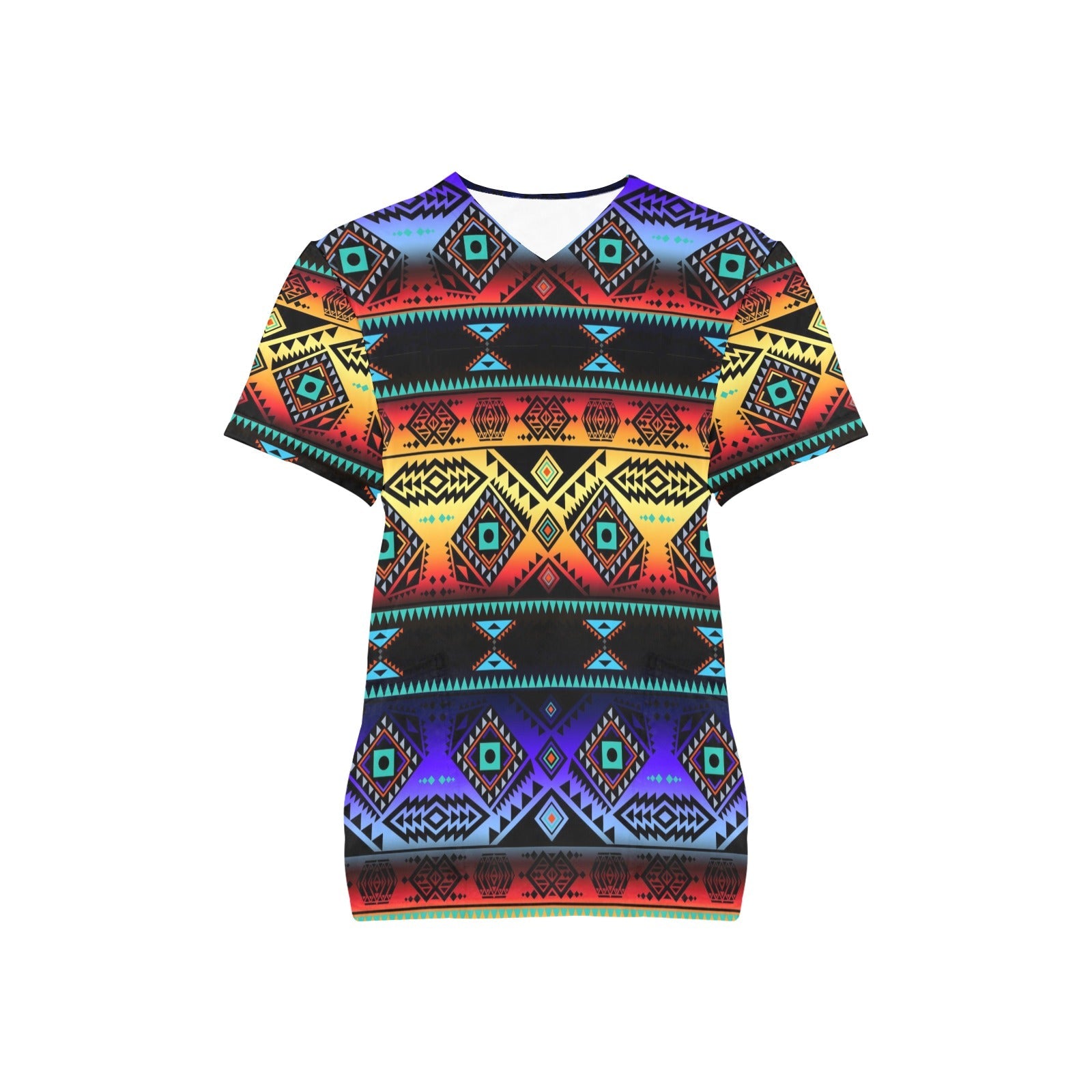 California Coast Sunset All Over Print Scrub Top Scrub Top e-joyer