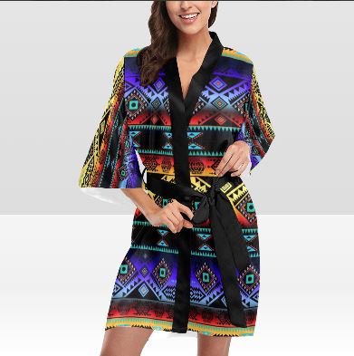 California Coast Sunset Kimono Robe Artsadd