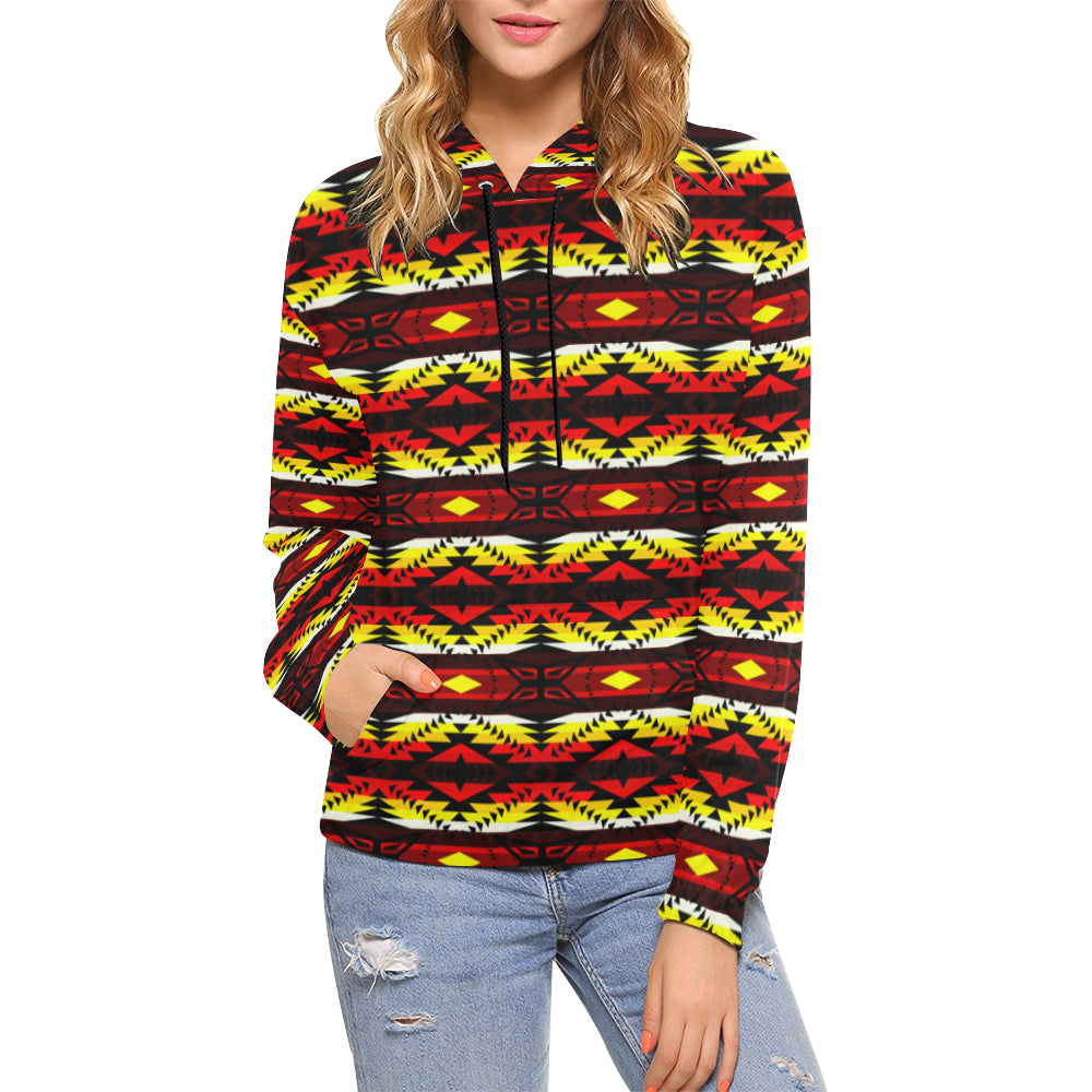 Canyon War Party All Over Print Hoodie for Women (USA Size) (Model H13) Hoodie e-joyer