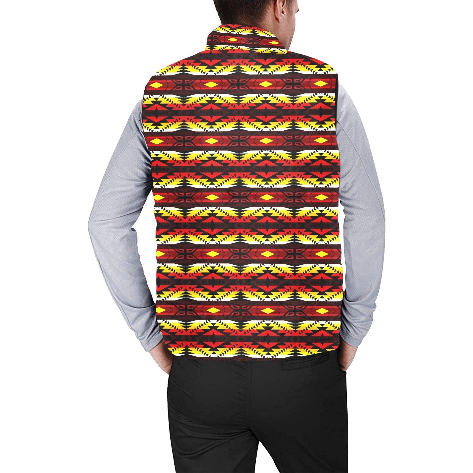 Canyon War Party Men's Padded Vest Jacket (Model H44) Men's Padded Vest Jacket (H44) e-joyer