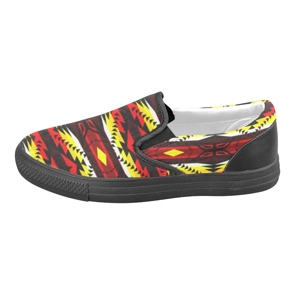 Canyon War Party Women's Unusual Slip-on Canvas Shoes (Model 019) Women's Unusual Slip-on Canvas Shoes (019) e-joyer