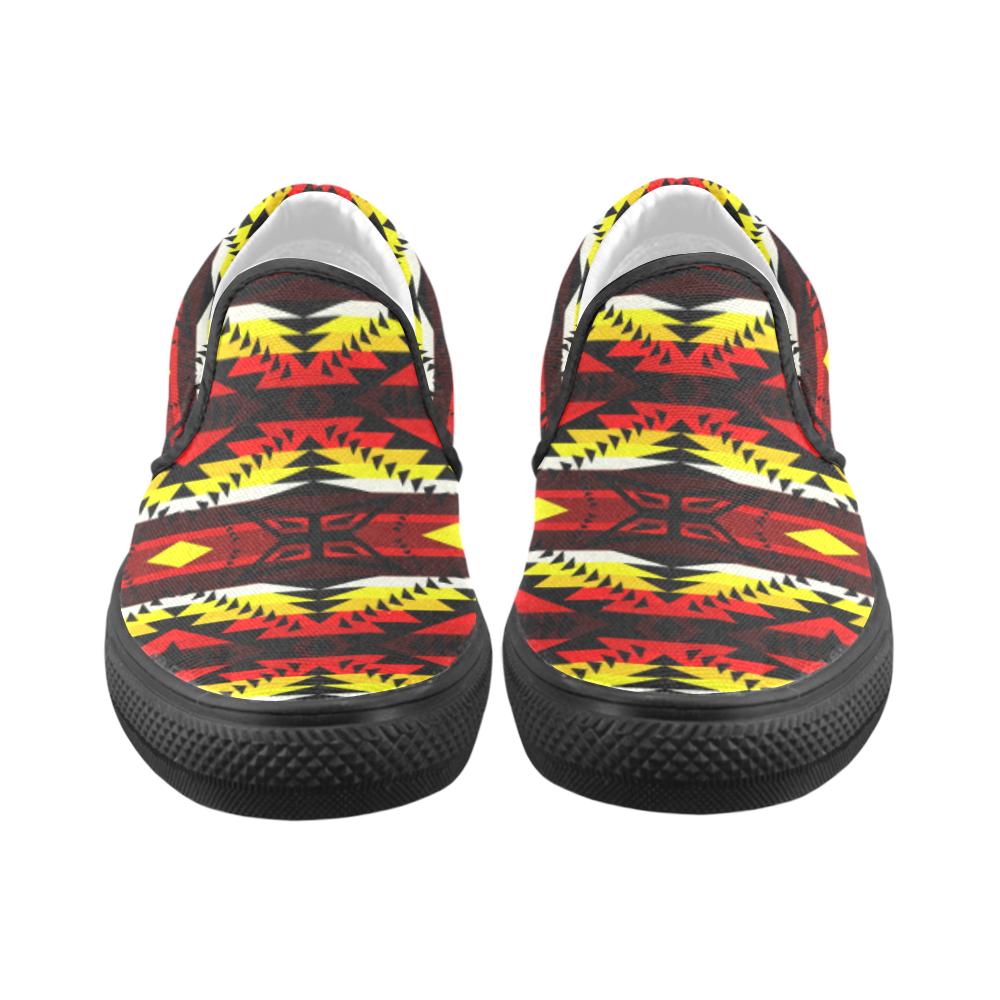 Canyon War Party Women's Unusual Slip-on Canvas Shoes (Model 019) Women's Unusual Slip-on Canvas Shoes (019) e-joyer