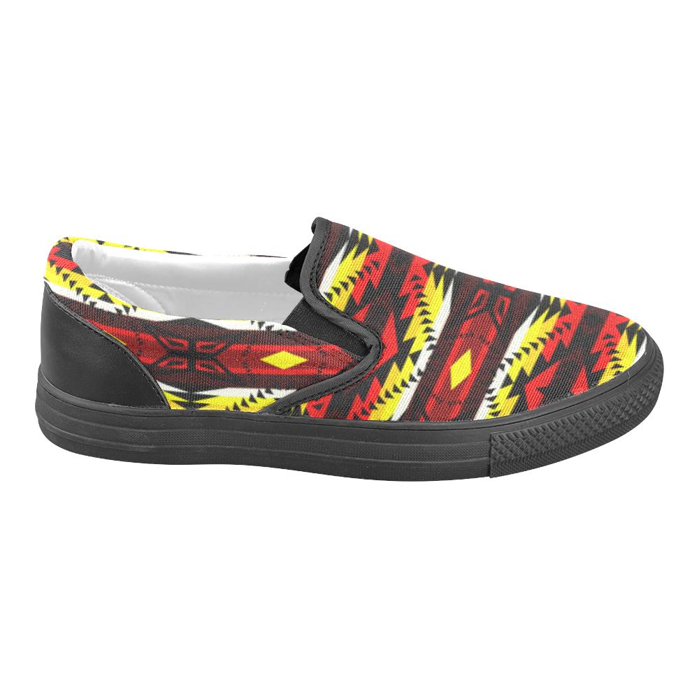 Canyon War Party Women's Unusual Slip-on Canvas Shoes (Model 019) Women's Unusual Slip-on Canvas Shoes (019) e-joyer