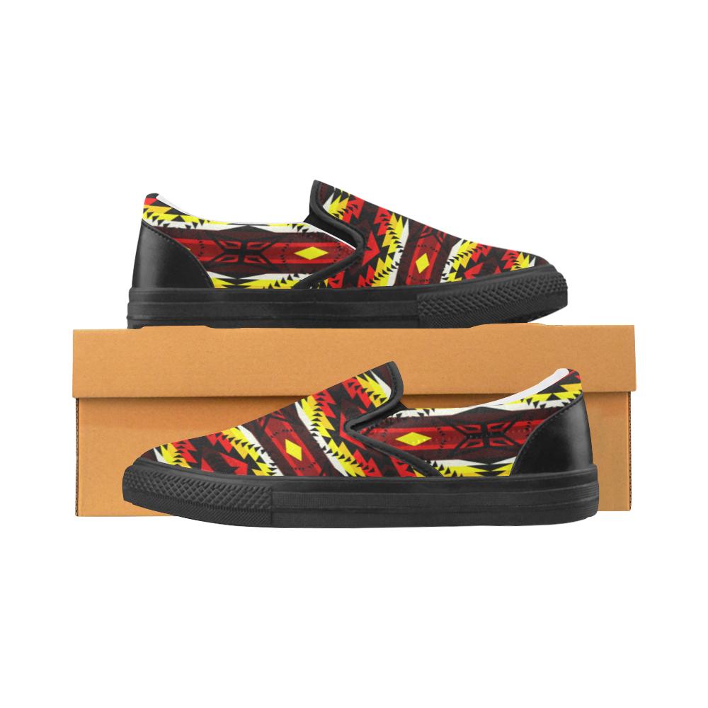 Canyon War Party Women's Unusual Slip-on Canvas Shoes (Model 019) Women's Unusual Slip-on Canvas Shoes (019) e-joyer