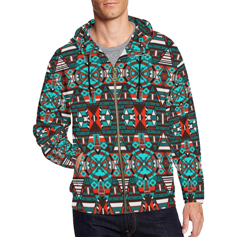 Captive Winter All Over Print Full Zip Hoodie for Men (Model H14) All Over Print Full Zip Hoodie for Men (H14) e-joyer