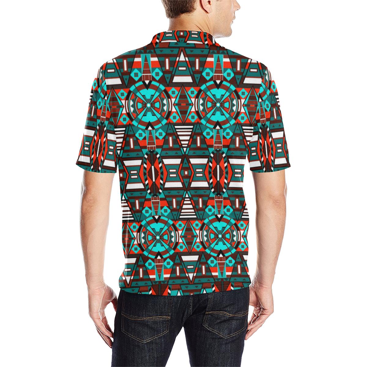 Captive Winter Men's All Over Print Polo Shirt (Model T55) Men's Polo Shirt (Model T55) e-joyer