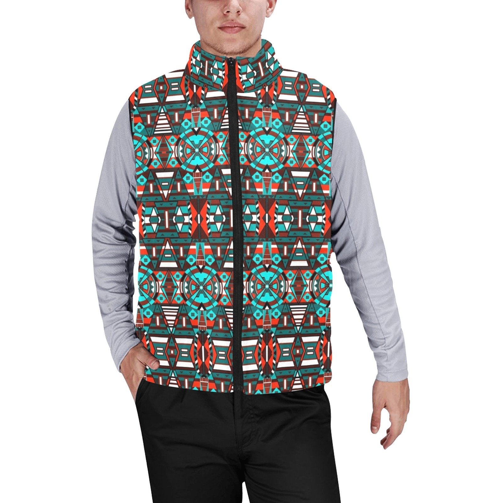 Captive Winter Men's Padded Vest Jacket (Model H44) Men's Padded Vest Jacket (H44) e-joyer