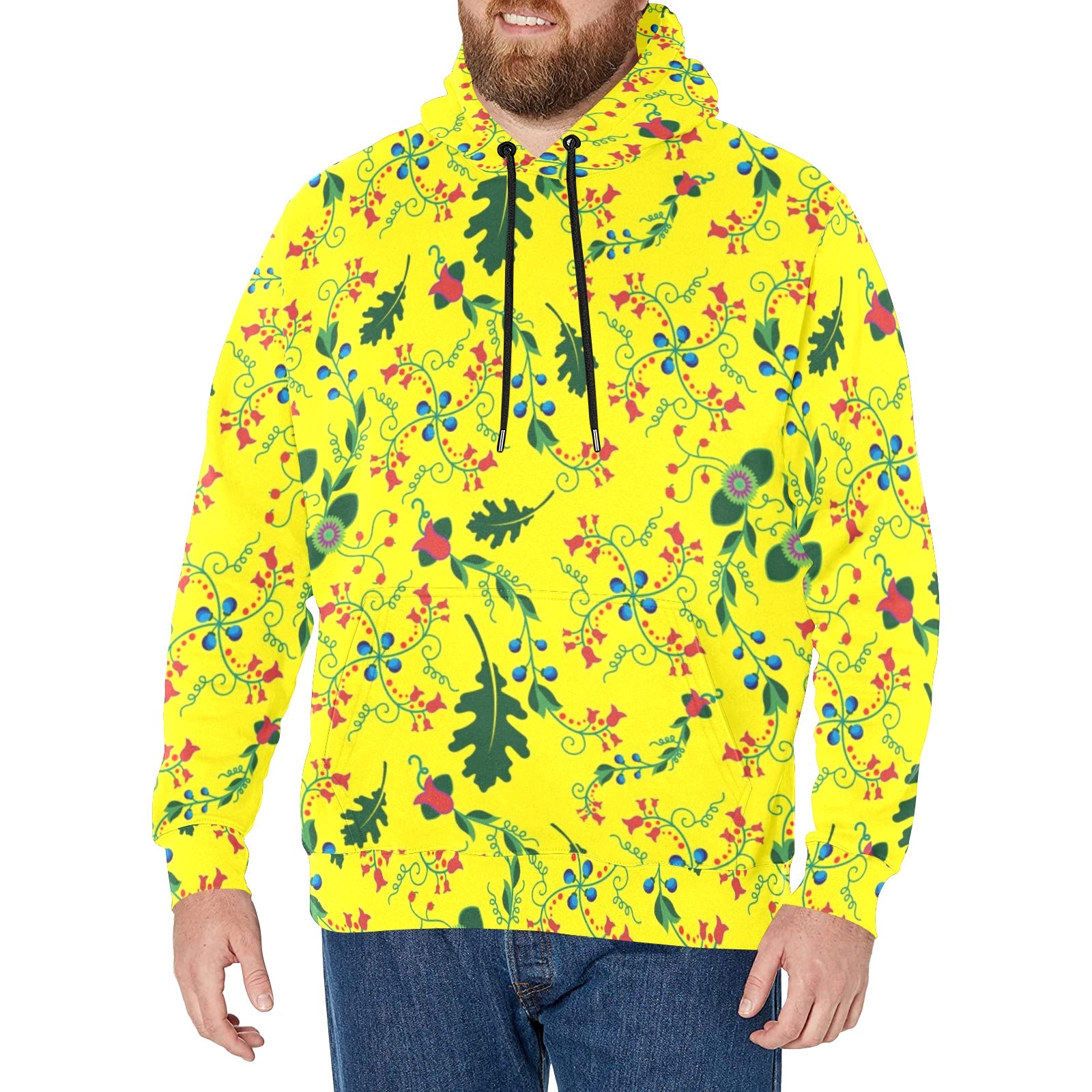 Vine Life Lemon Men's Long Sleeve Fleece Hoodie