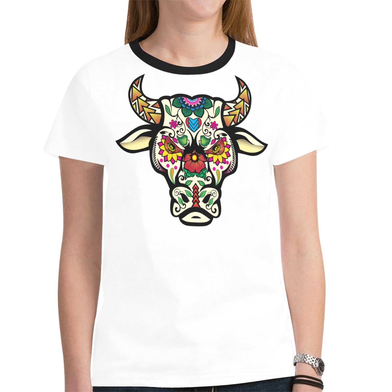 Bull Spirit Guide (White) T-shirt for Women