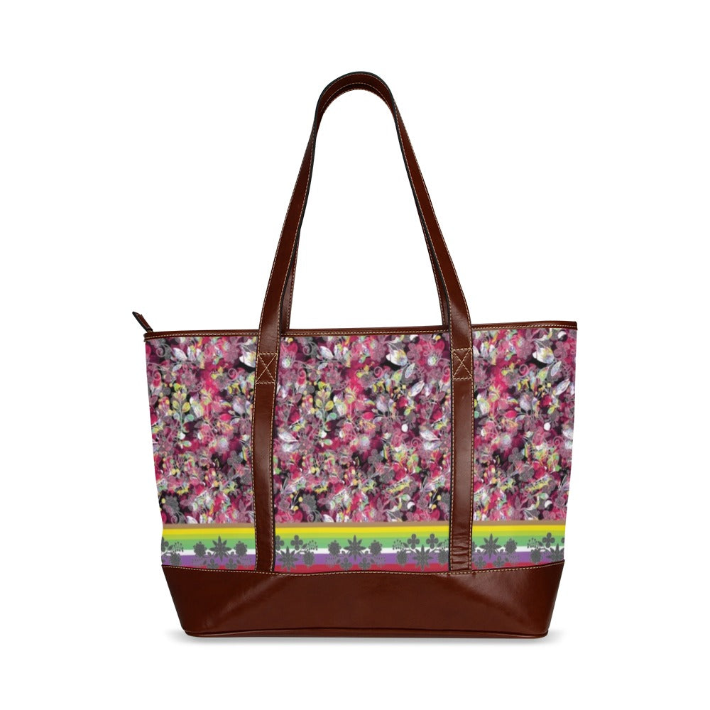 Culture in Nature Maroon Tote Handbag