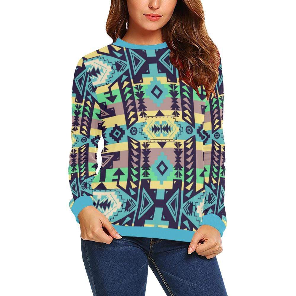 Chiefs Mountain 100 All Over Print Crewneck Sweatshirt for Women (Model H18) Crewneck Sweatshirt for Women (H18) e-joyer
