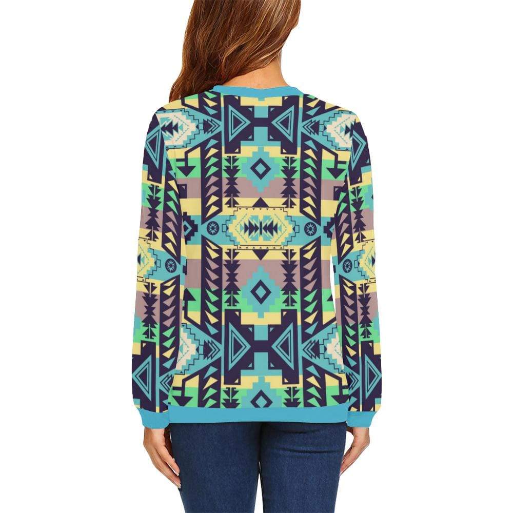 Chiefs Mountain 100 All Over Print Crewneck Sweatshirt for Women (Model H18) Crewneck Sweatshirt for Women (H18) e-joyer