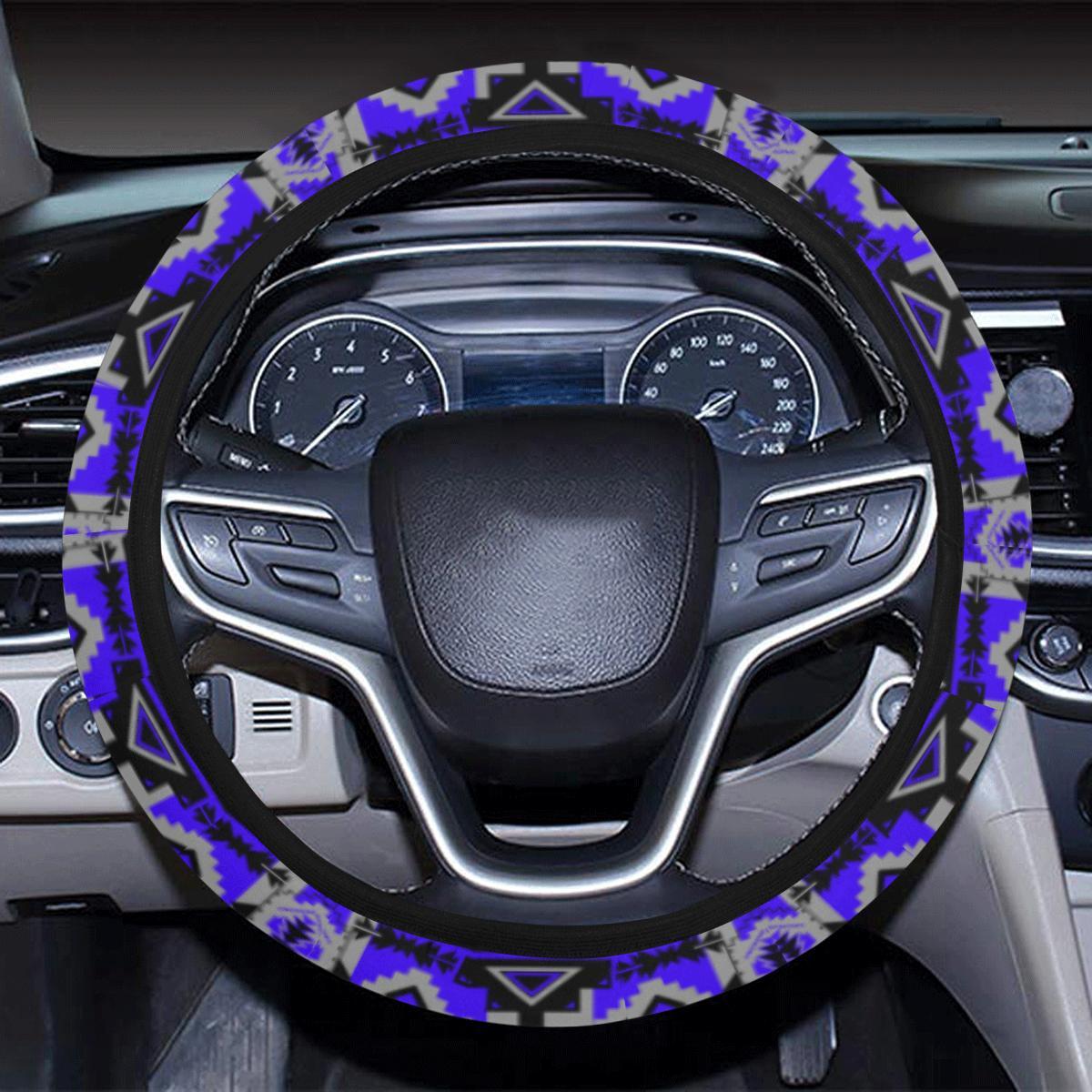 Chiefs Mountain Blue Ridge Steering Wheel Cover with Elastic Edge Steering Wheel Cover with Elastic Edge e-joyer 