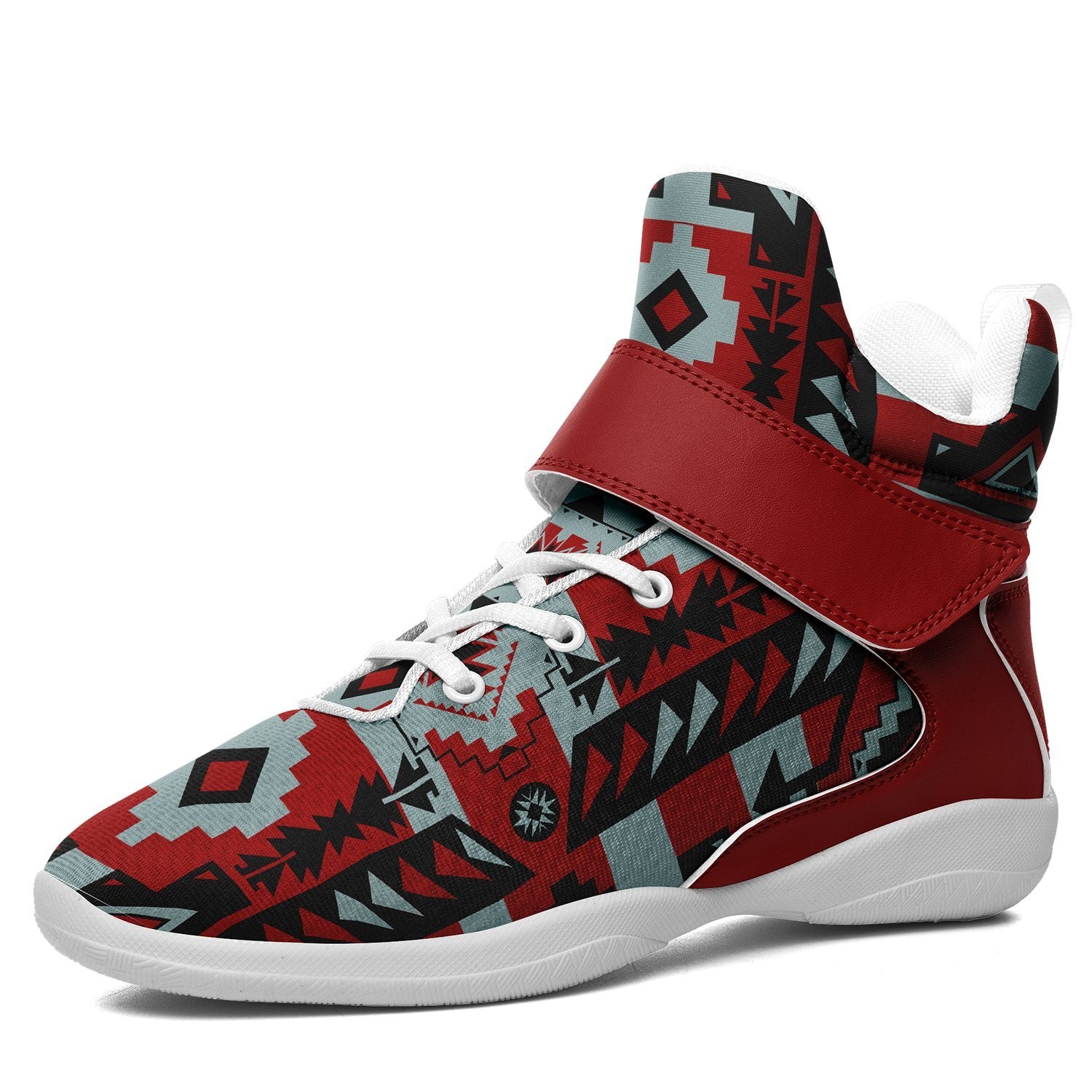 Chiefs Mountain Candy Sierra Dark Ipottaa Basketball / Sport High Top Shoes 49 Dzine US Women 4.5 / US Youth 3.5 / EUR 35 White Sole with Dark Red Strap